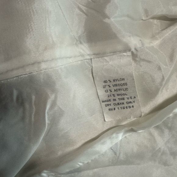 Vintage Neiman Marcus Tweed collarless Lady Evening Jacket 4 black white sparkle - Picture 5 of 5